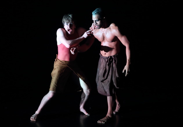 Felix Sampson & Thomas Fonua in Fonua's The Village. Photo: Tony Lewis.